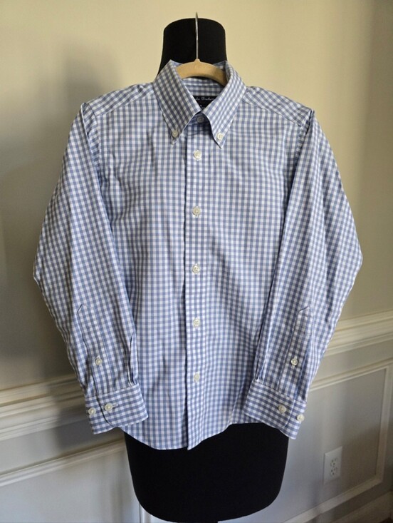 Brooks Brothers Other - Btooks Brothers Boy's Classic Blue Gingham Button-Down Shirt Size S